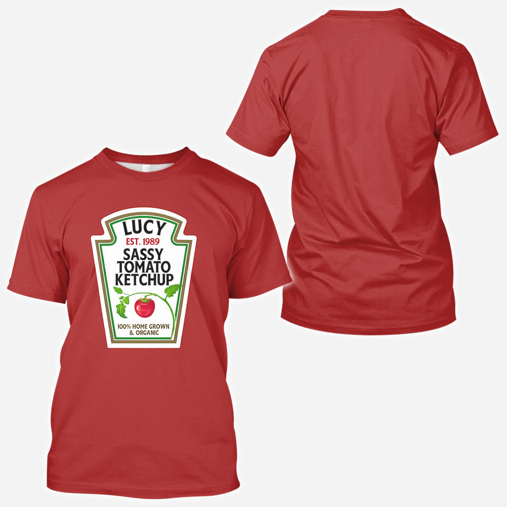 Sassy Ketchup Spicy Mustard Condiment Costume - Personalized Halloween All Over Shirt