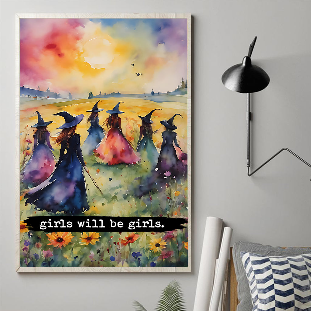 Girls Will Be Girls - Witch Canvas And Poster