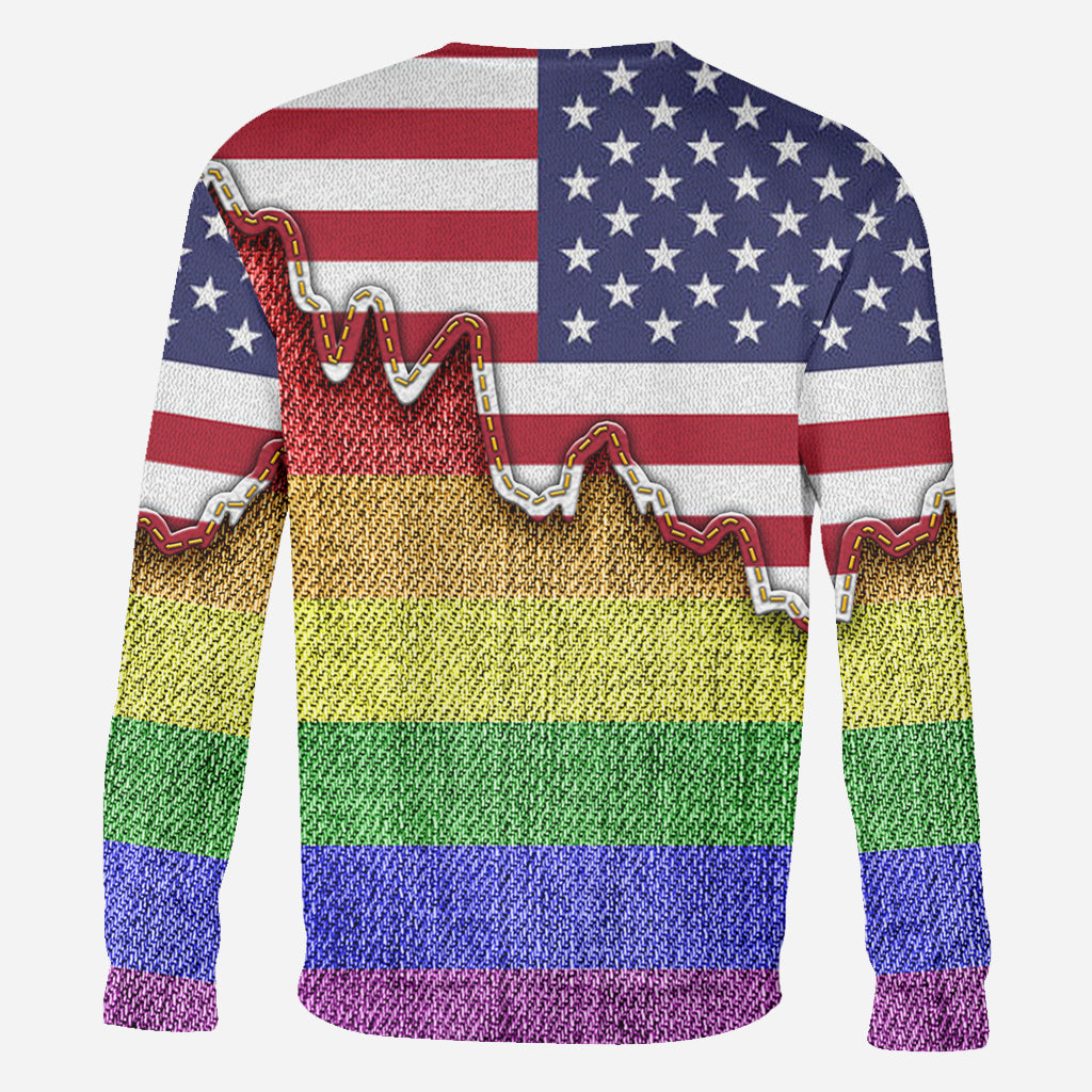 I am brave I am bruised True Colors - Personalized LGBT Support All Over Shirt