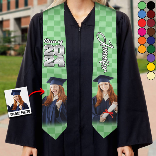 Photo Custom Graduation Stole Sash - Personalized Graduation Graduation Stole