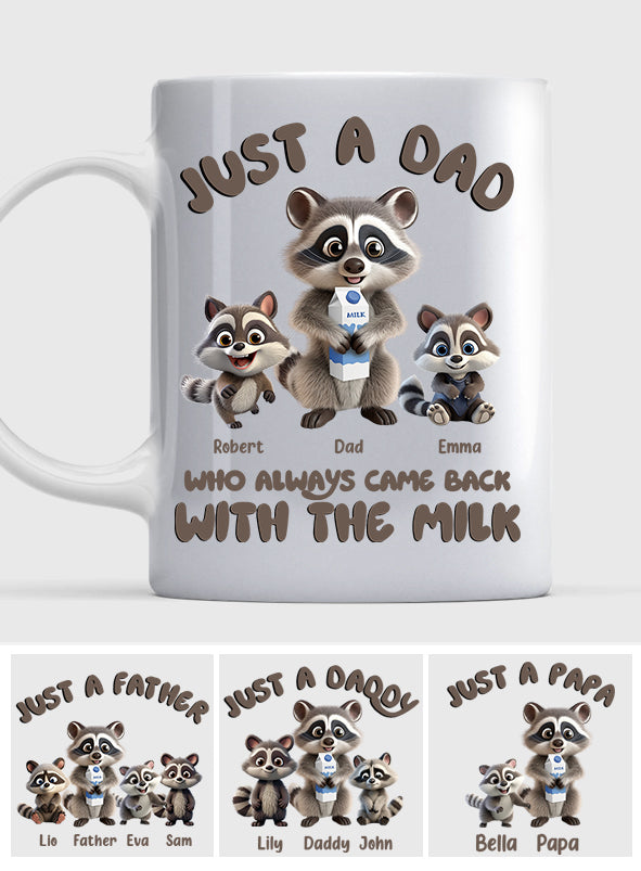 Just A Dad Who Always Came Back With The Milk - Personalized Father Mug