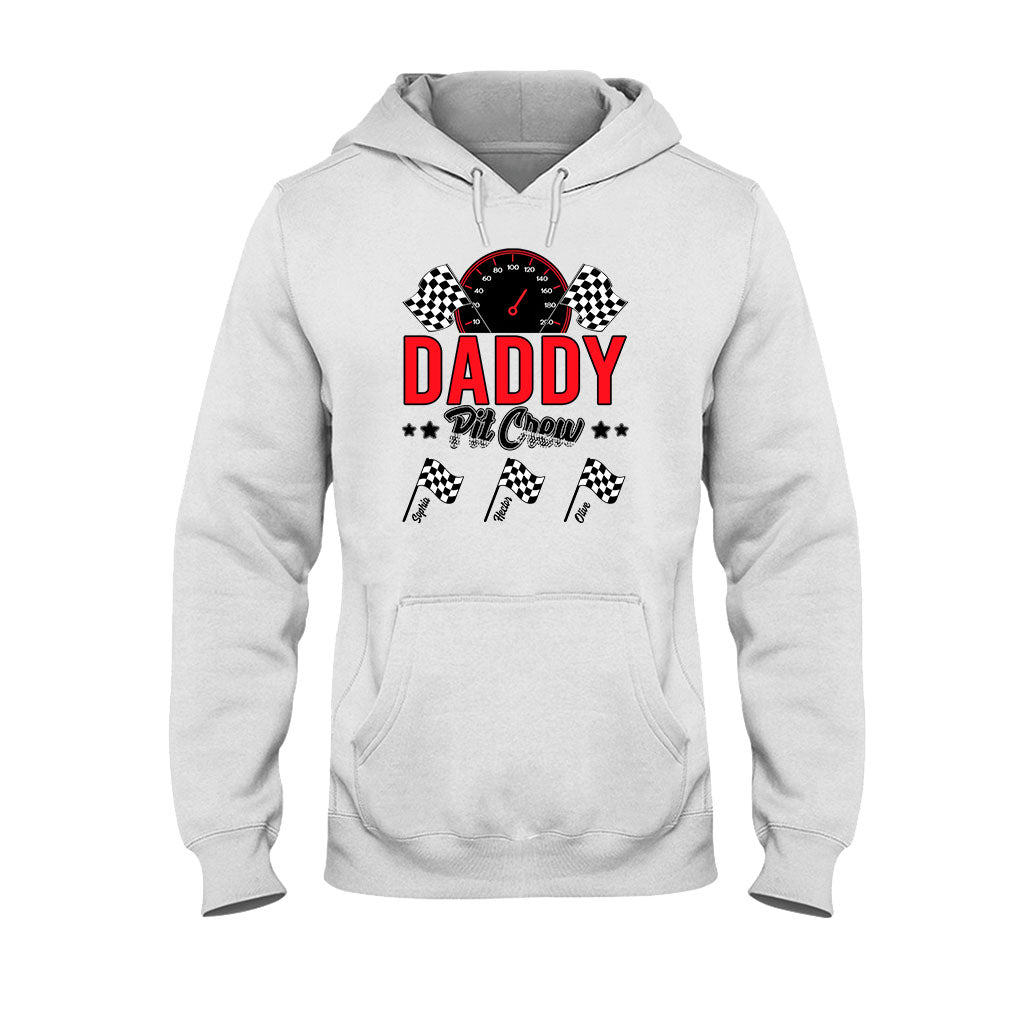 Daddy's Pit Crew Racing Flags - Personalized Racing T-shirt And Hoodie