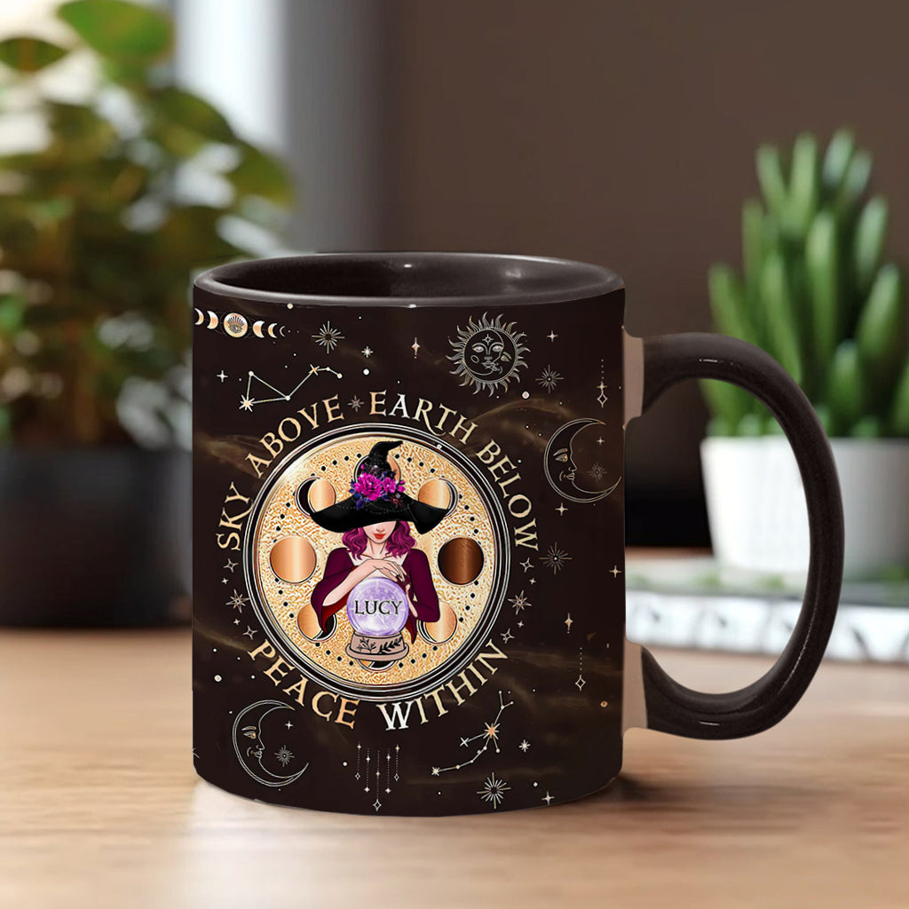 As Above So Below - Personalized Witch Accent Mug