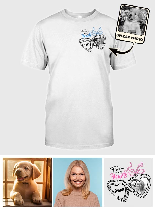 Forever In My Heart - Personalized Memorial T-shirt And Hoodie