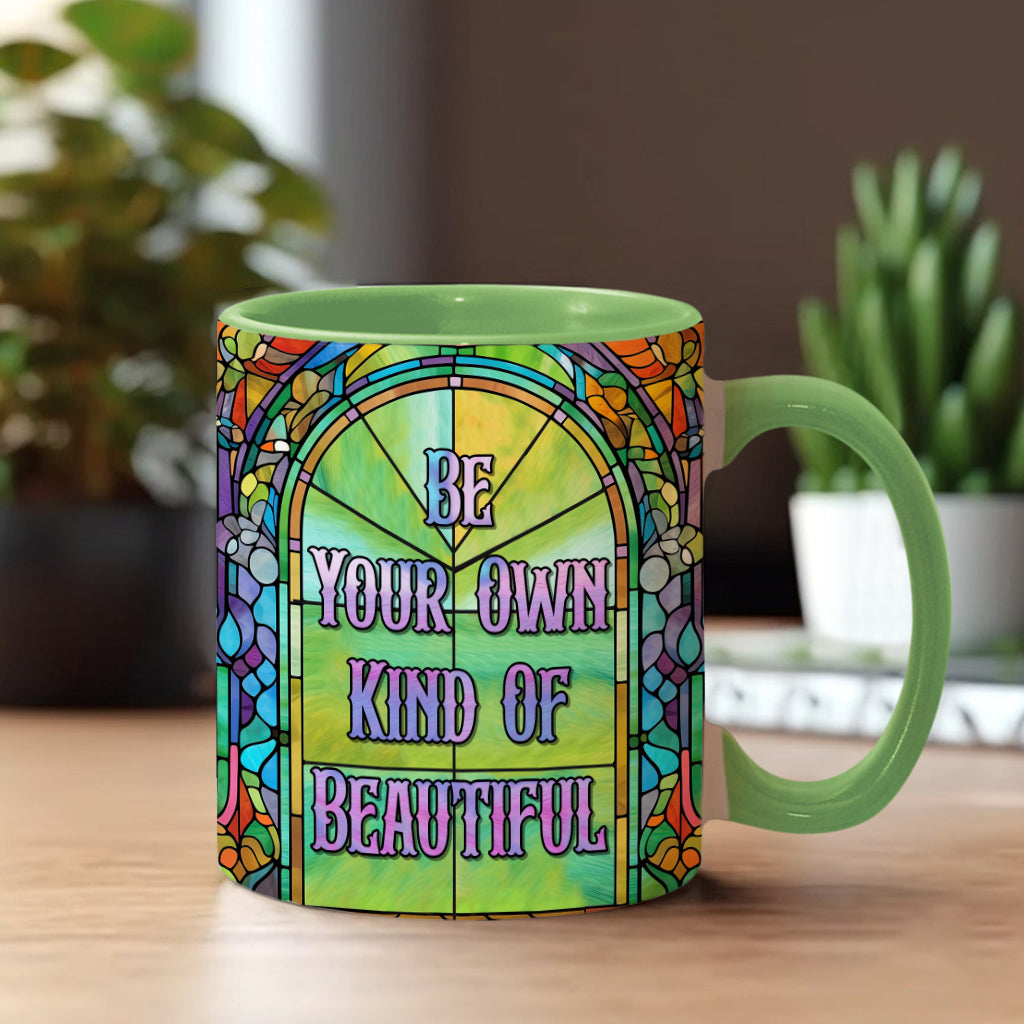 Be Your Own Kind Of Beautiful Birth Month Flower - Personalized Accent Mug