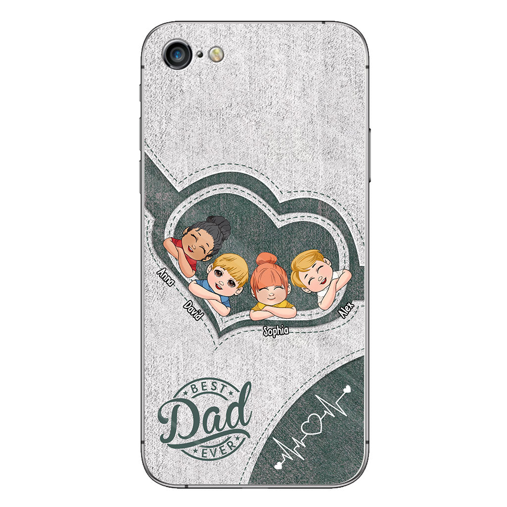 Dad's Heart Best Dad Ever - Personalized Father Phone Case