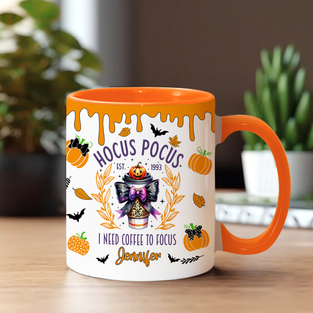 I Need Coffee - Personalized Witch Accent Mug