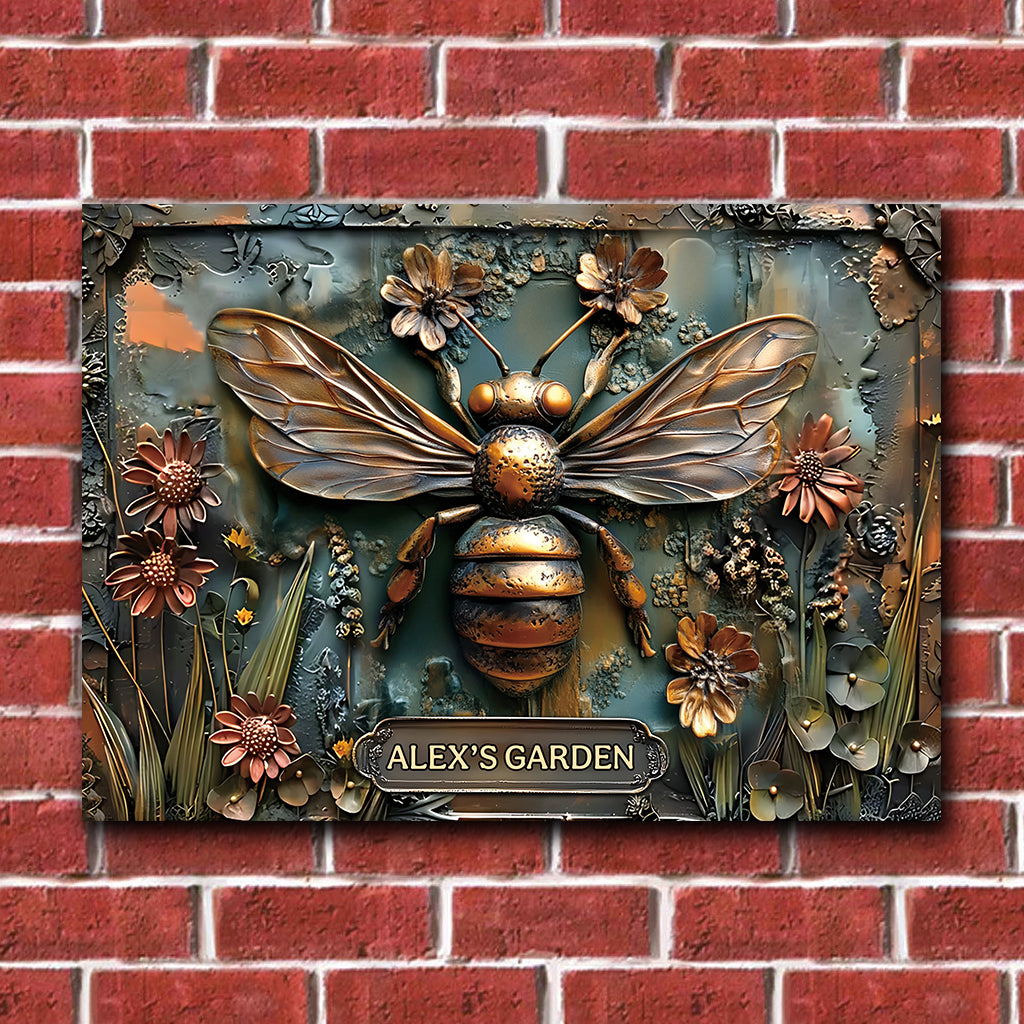 My Little Garden - Personalized Gardening Rectangle Metal Sign