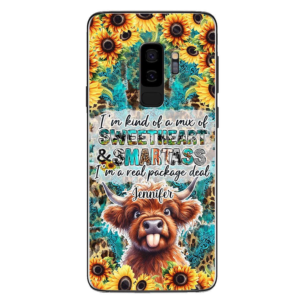 Sassy Highland Cow - Personalized Phone Case