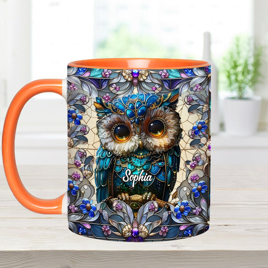 Charming Owl - Personalized Owl Accent Mug