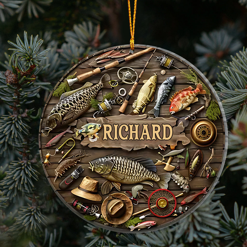 Love Fishing - Personalized Fishing Ornament