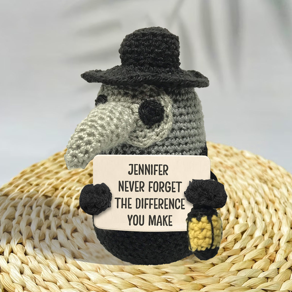 Plague Doctor - Personalized Nurse Hand Knitted Figurine