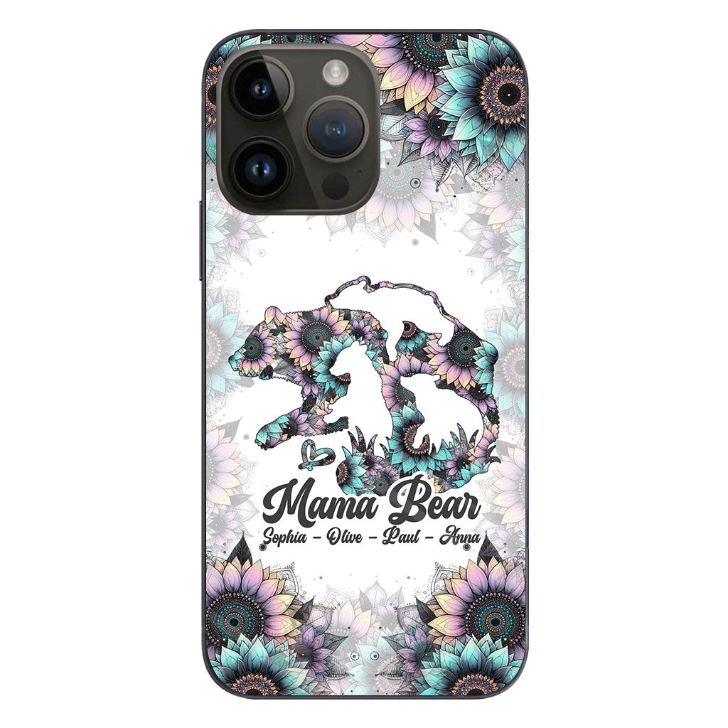 Mama Bear - Personalized Mother Clear Phone Case