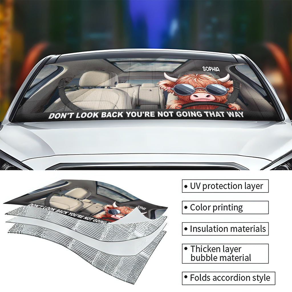Don't Look Back - Personalized Car Sunshade