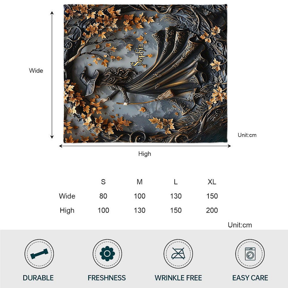 Beautiful Witch - Personalized Witch Blanket