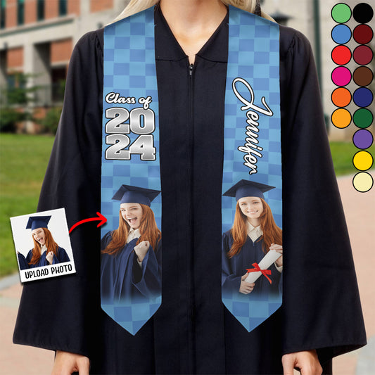 Photo Custom Graduation Stole Sash - Personalized Graduation Graduation Stole