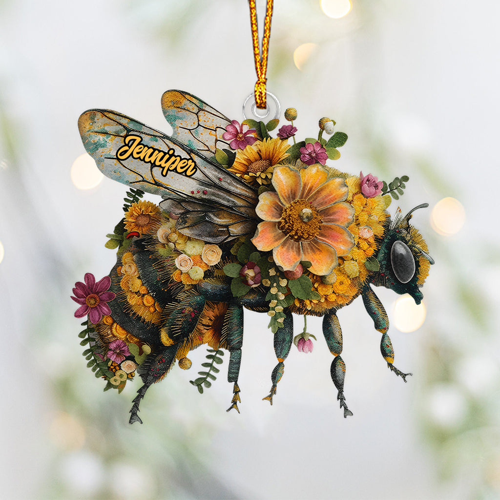 Love Bees - Personalized Bee Custom Shaped Ornament