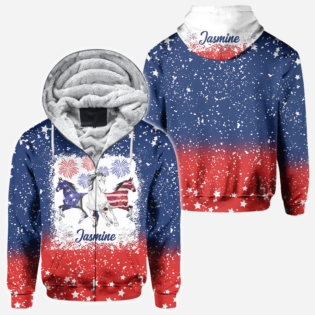 Horse Independence Day Pattern - Personalized Horse All Over Shirt