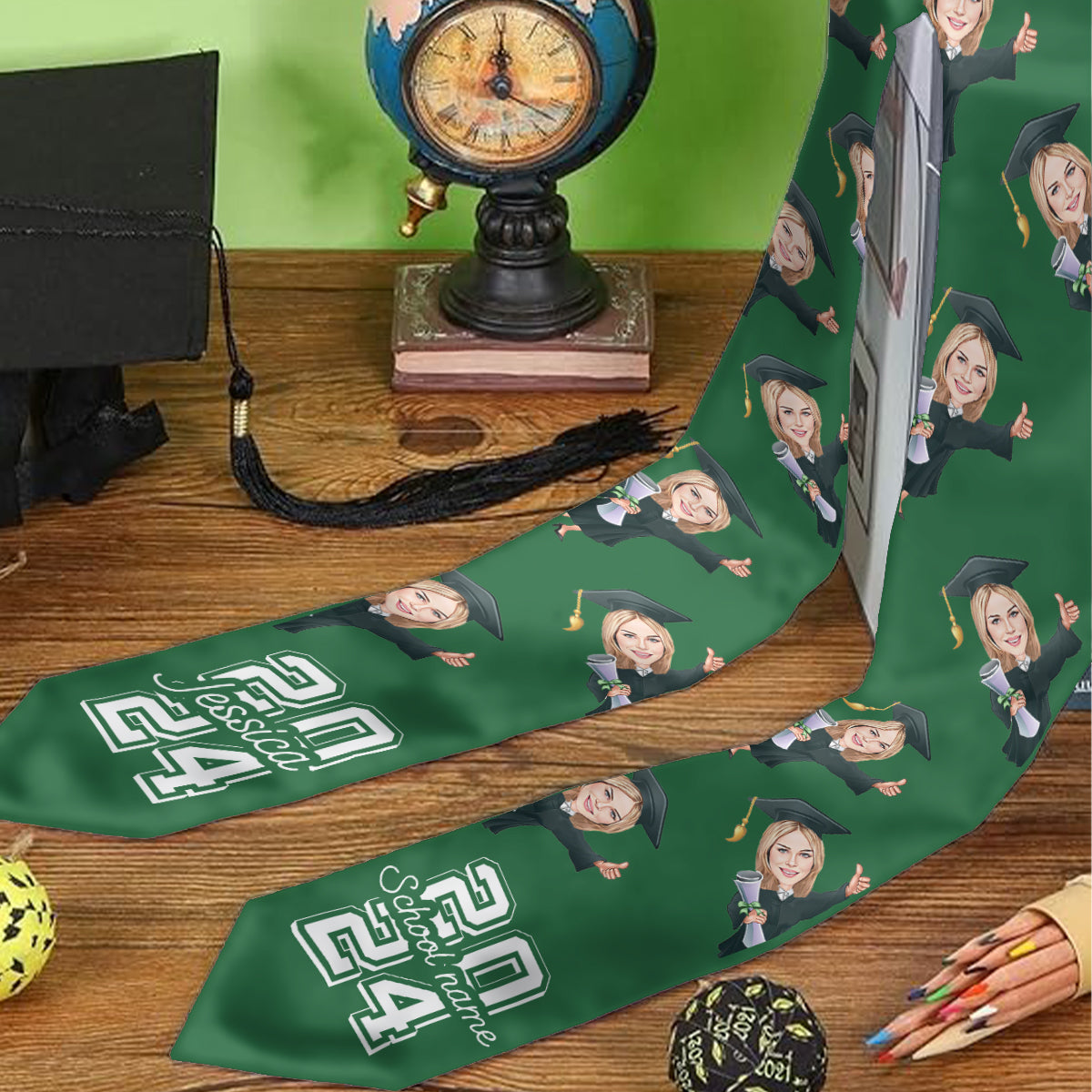 Caricature Funny Character - Personalized Graduation Graduation Stole