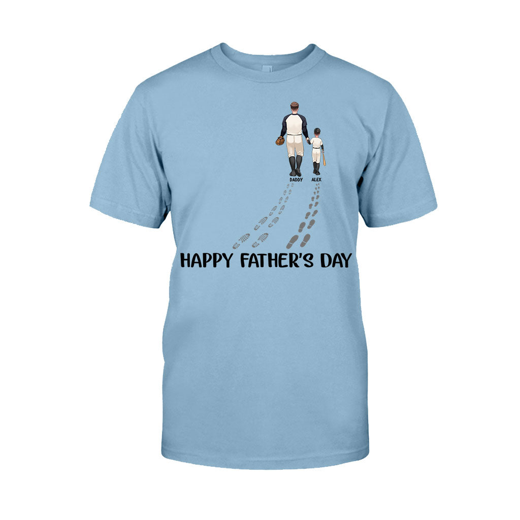 Happy Father's Day Baseball Dad - Personalized Baseball T-shirt And Hoodie