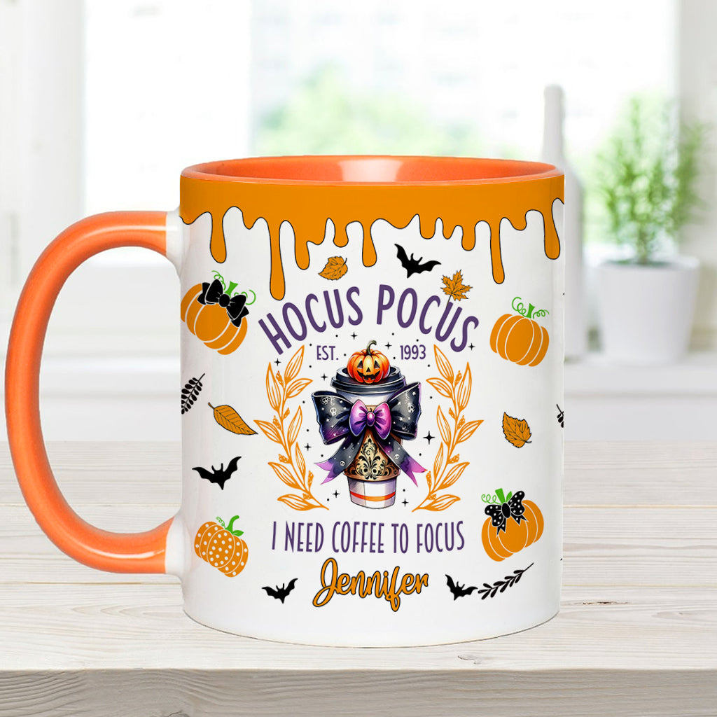 I Need Coffee - Personalized Witch Accent Mug