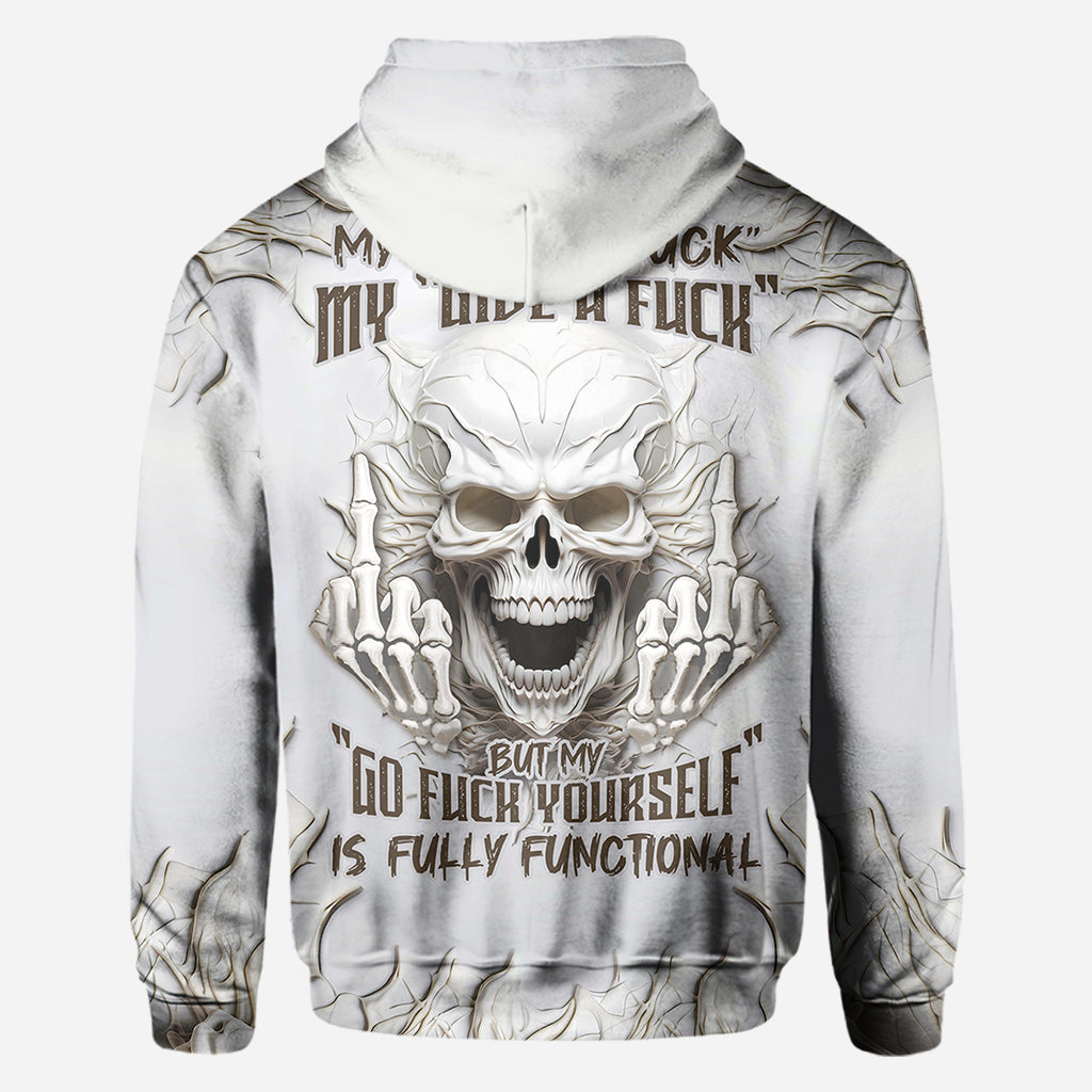 Sarcasm White Skull - Personalized Skull All Over Shirt