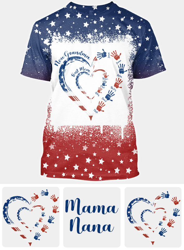 First Mom Now Grandma - Personalized Grandma All Over Shirt