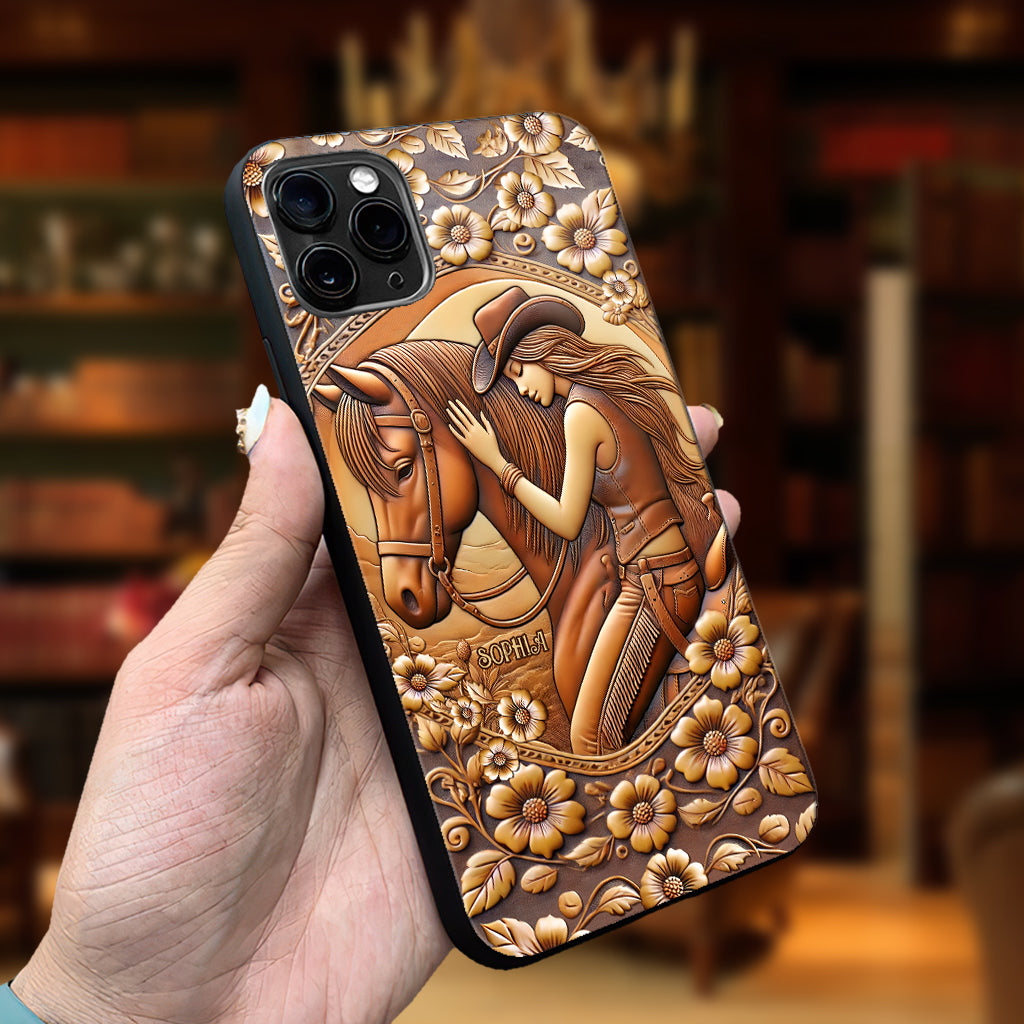 A Girl And Her Horse - Personalized Horse Phone Case