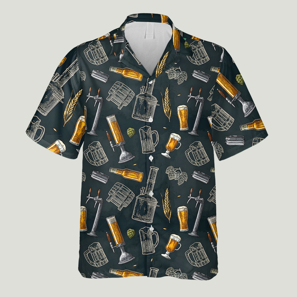 Surviving Fatherhood One Beer At A Time - Personalized Father Hawaiian Shirt