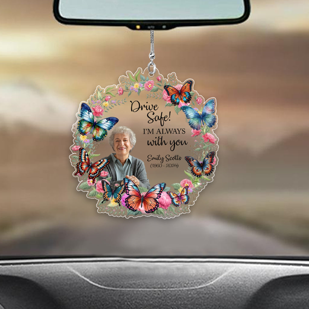 Your Wings Were Ready But Our Hearts Were Not - Personalized Memorial Transparent Car Ornament