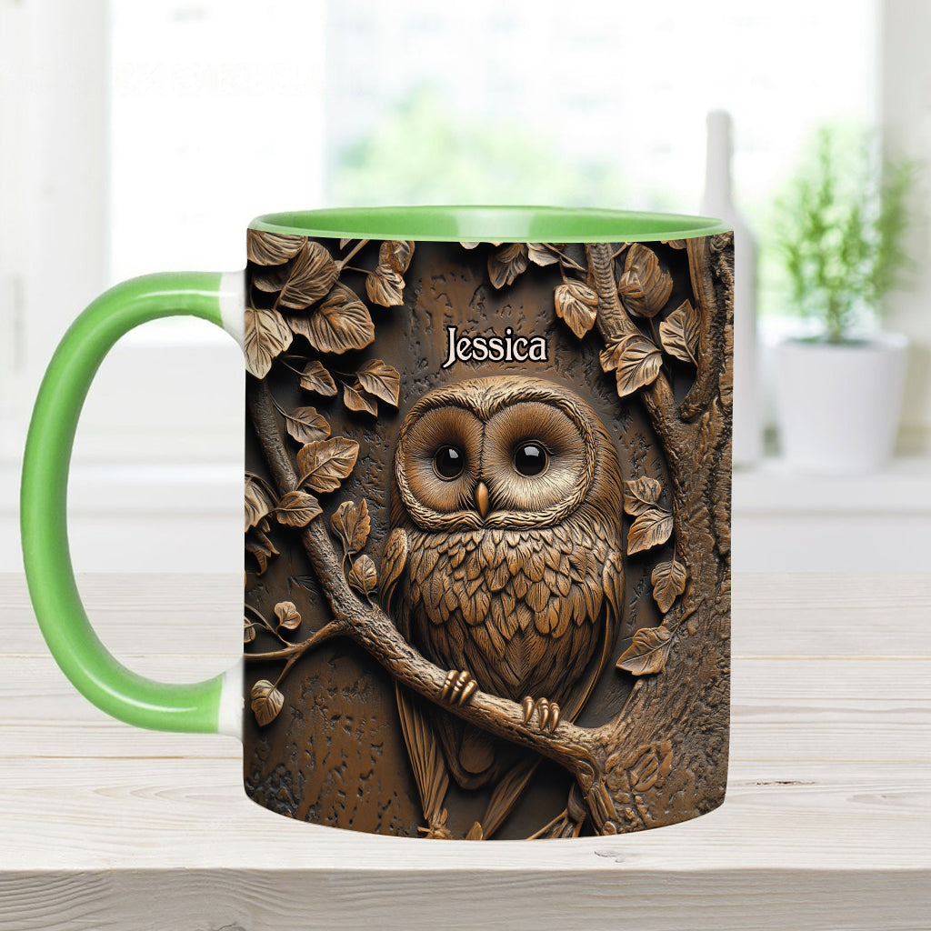 Stunning Owl - Personalized Owl Accent Mug