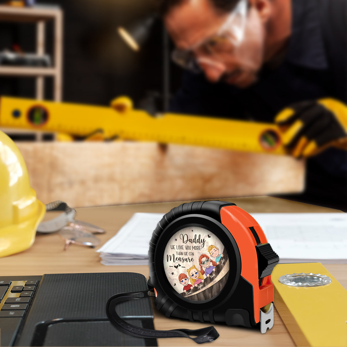 We Love You More Than We Can Measure - Personalized Father Measure Tape