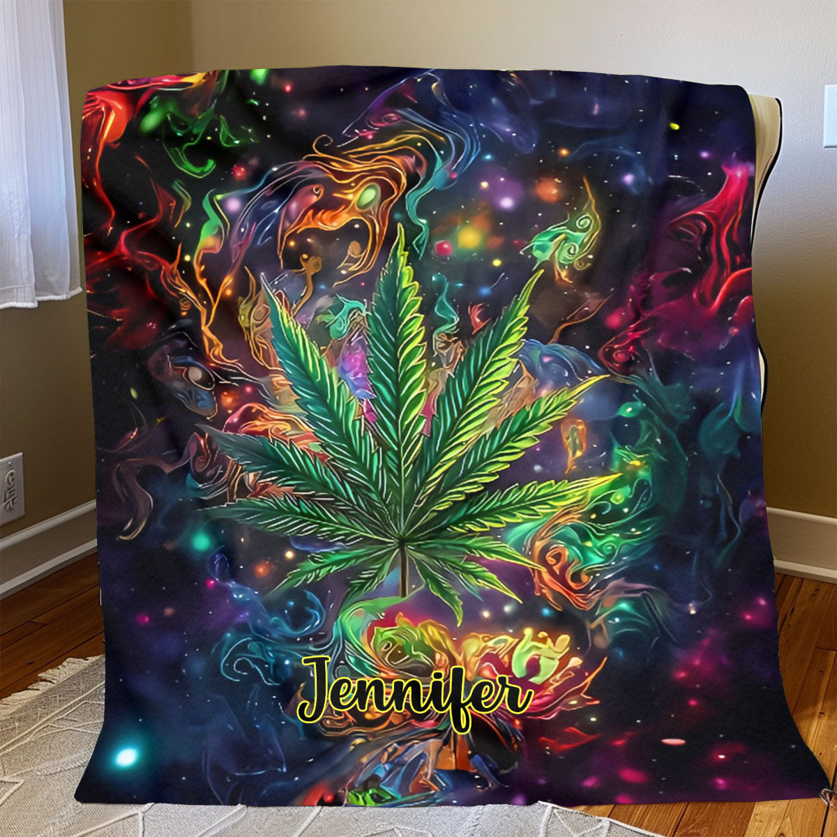 Stoner Chick - Personalized Weed Blanket