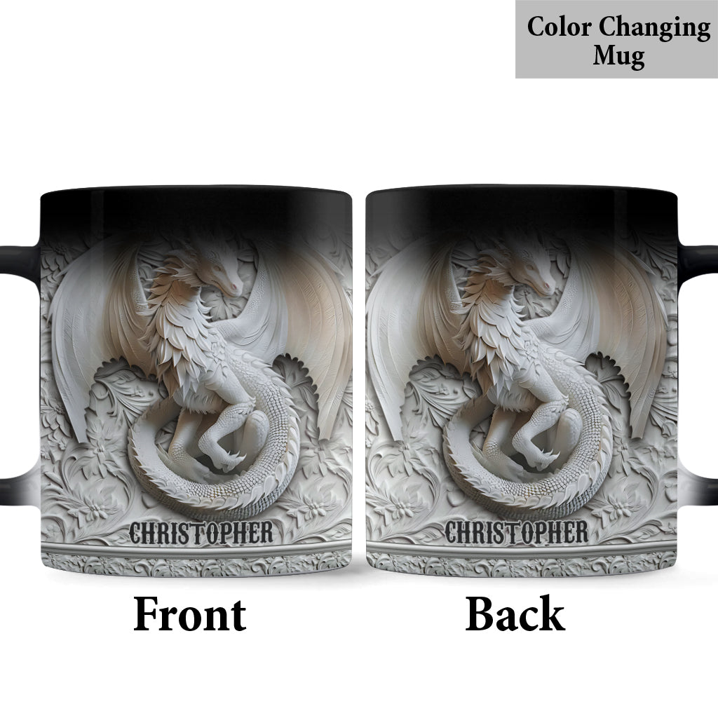 White Dragon - Personalized Dragon Mug