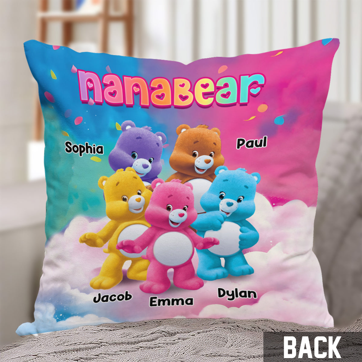 Nanabear - Personalized Grandma Throw Pillow