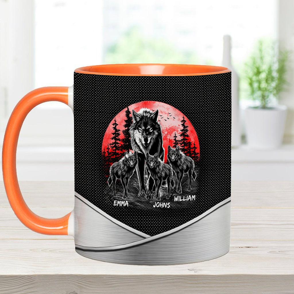 Papa Wolf - Personalized Grandpa Accent Mug