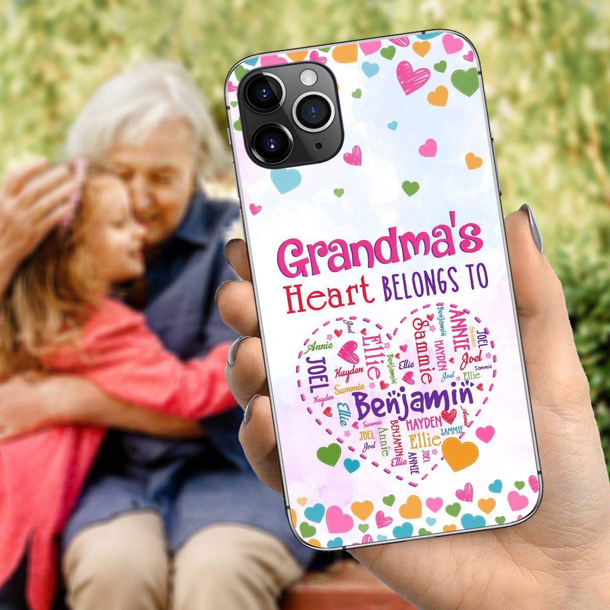 Grandma's Heart - Personalized Grandma Phone Case