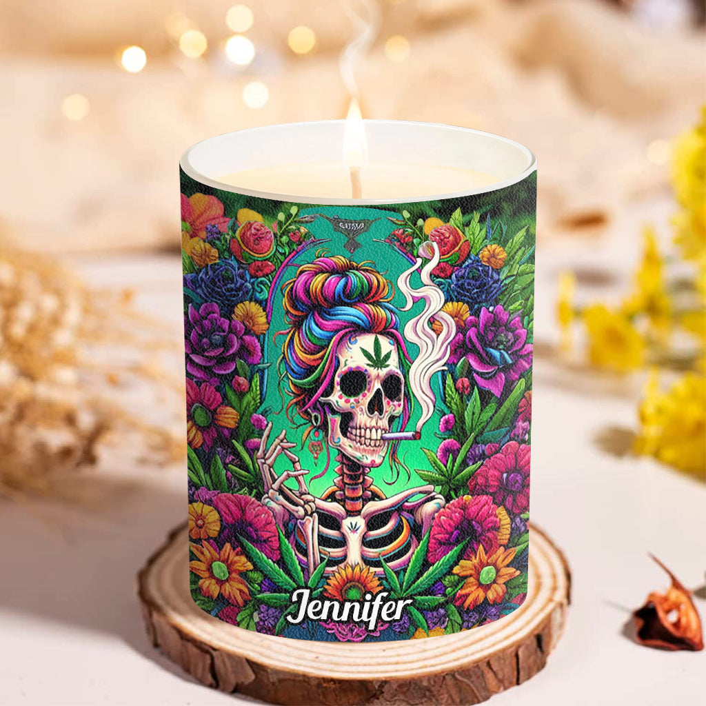 Oh Shit! Can You Still Smell The Weed? - Personalized Weed Candle With Wooden Lid