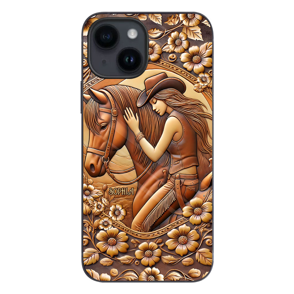 A Girl And Her Horse - Personalized Horse Phone Case