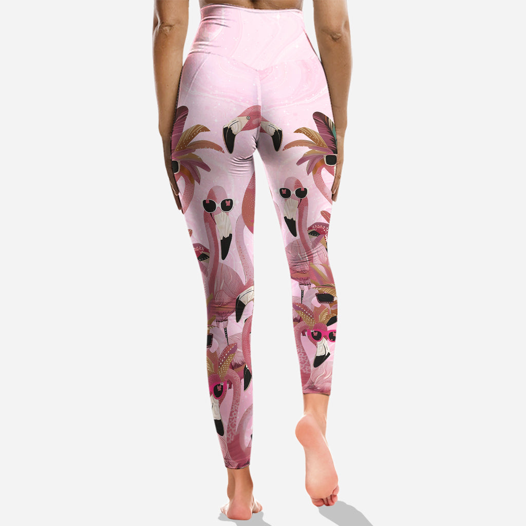 Pink Flamingo - Personalized Flamingo Hoodie and Leggings