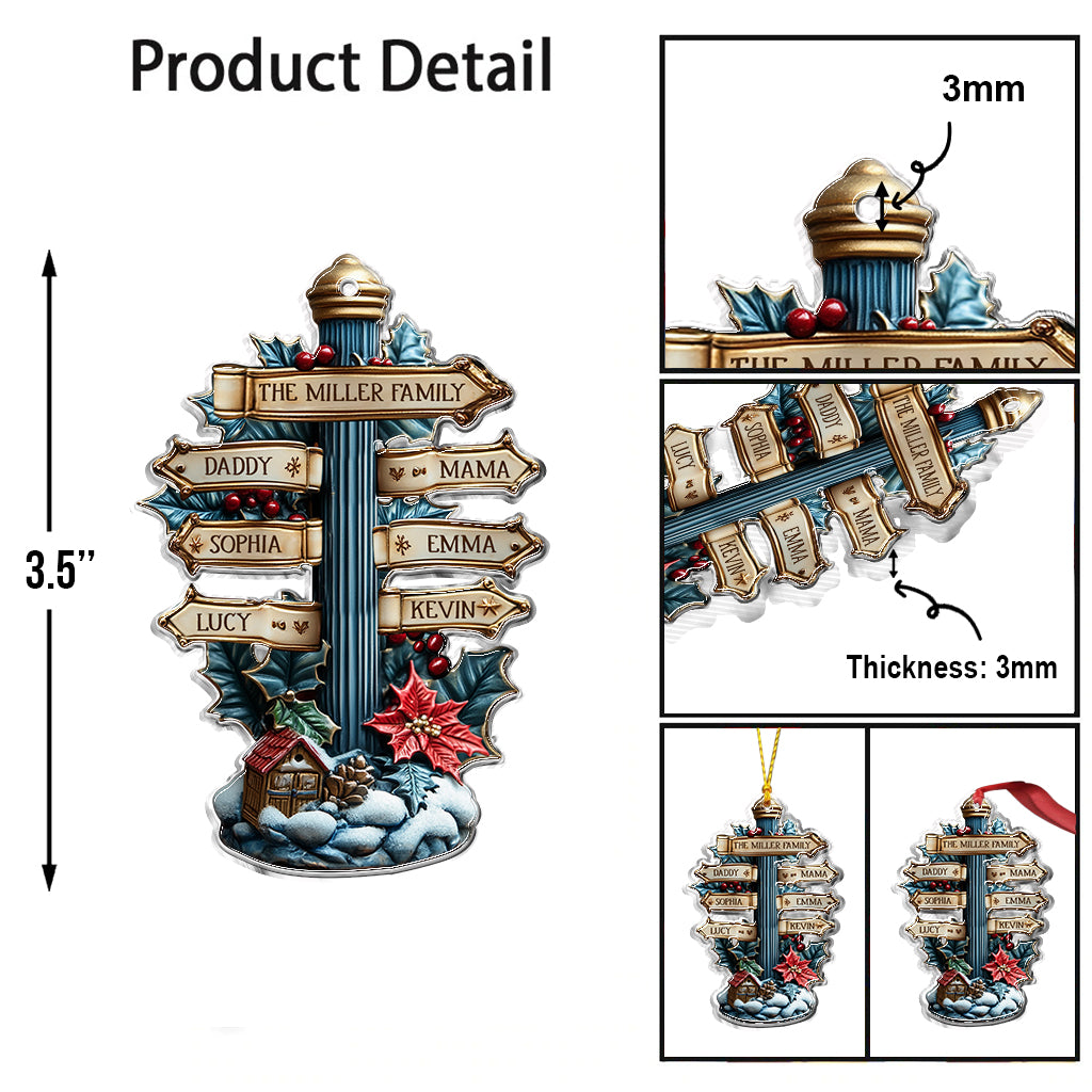 The Joy Of Christmas Is Family - Personalized Family Custom Shaped Ornament