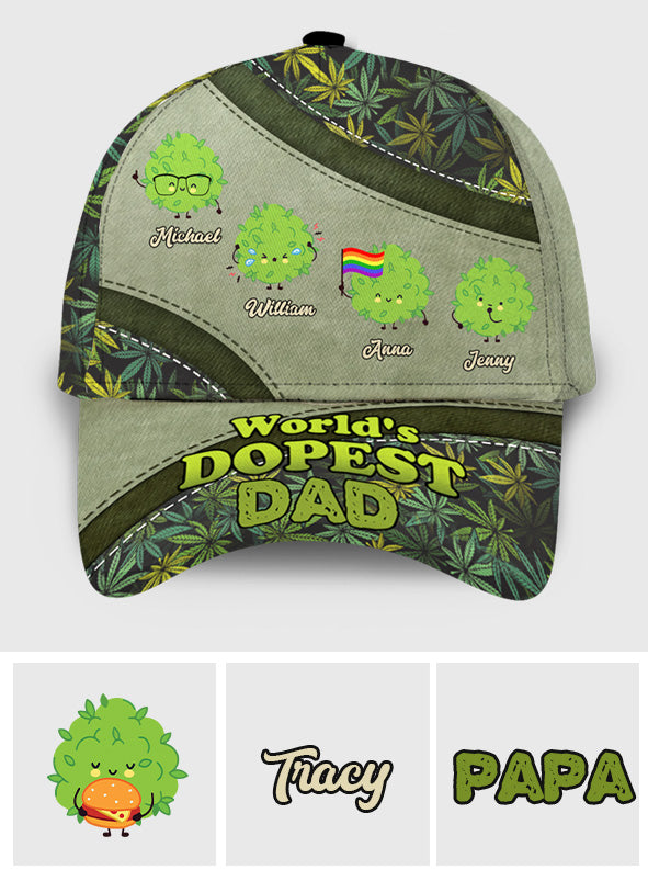 Dopest Dad Marijuana Daddy - Personalized Father Classic Cap