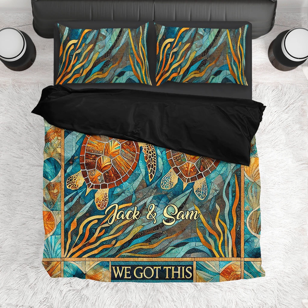 You & Me, We Got This - Personalized Turtle Bedding Set