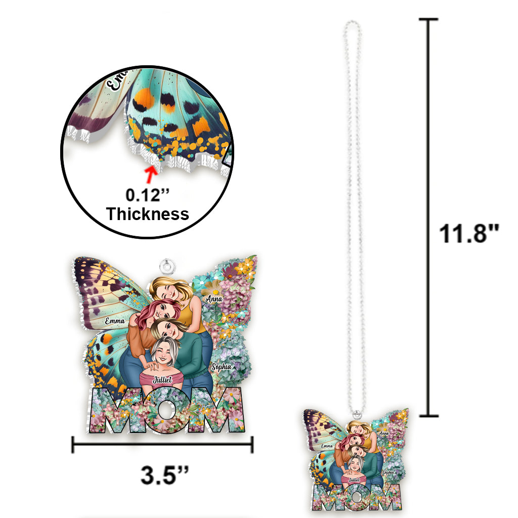 Best Mom Ever - Personalized Mother Custom Shaped Car Ornament