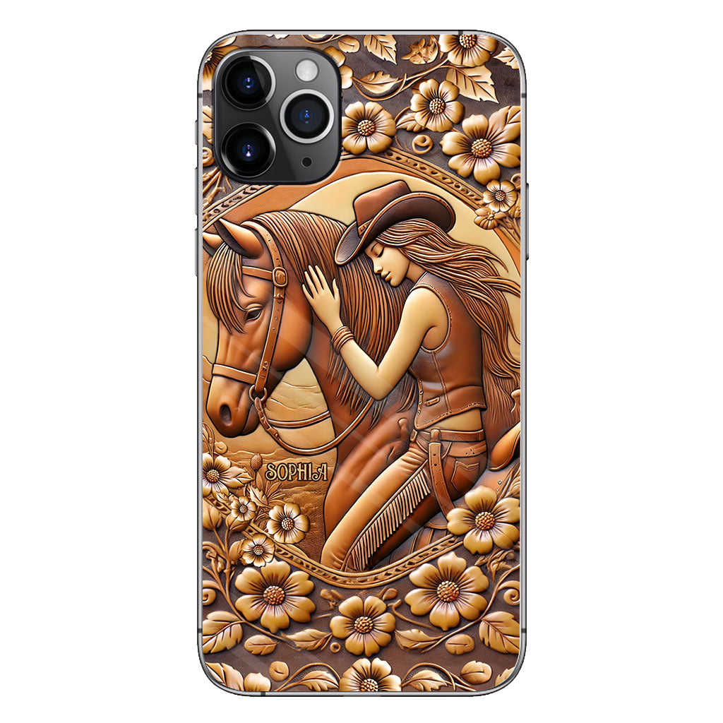 A Girl And Her Horse - Personalized Horse Phone Case