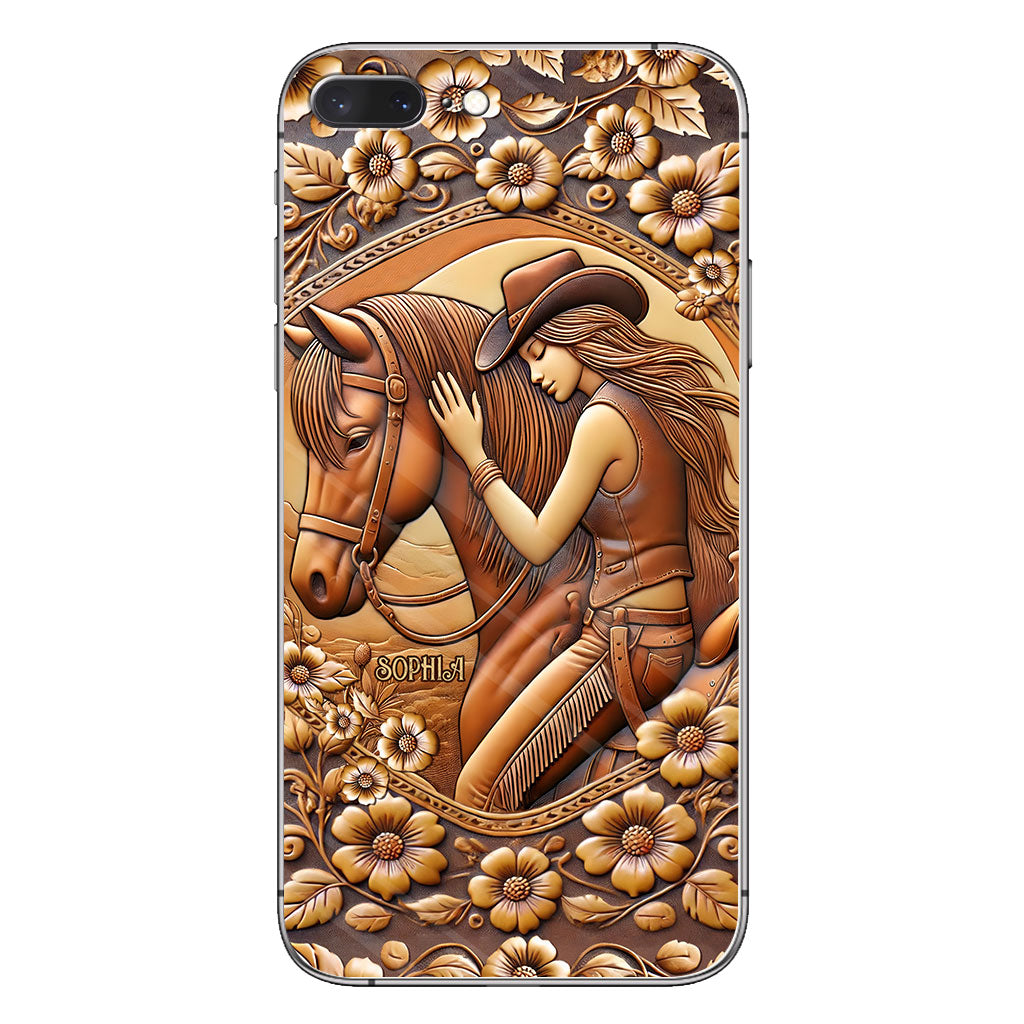 A Girl And Her Horse - Personalized Horse Phone Case