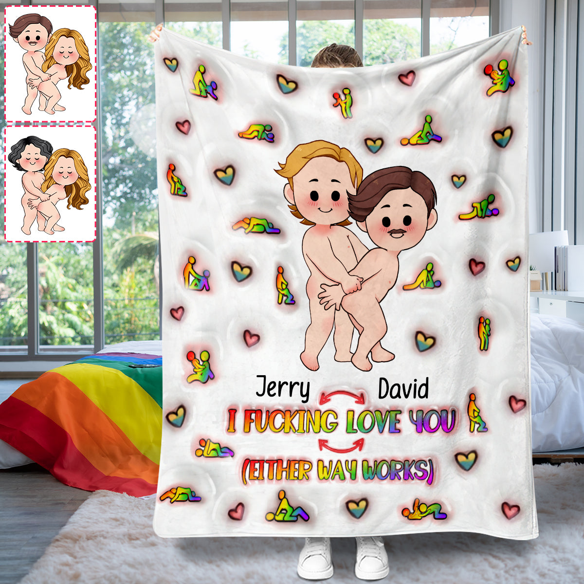I Love You - Personalized LGBT Support Blanket