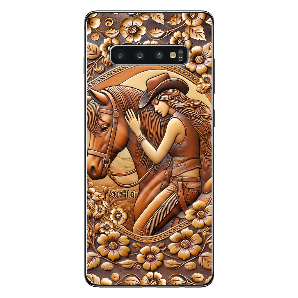 A Girl And Her Horse - Personalized Horse Phone Case