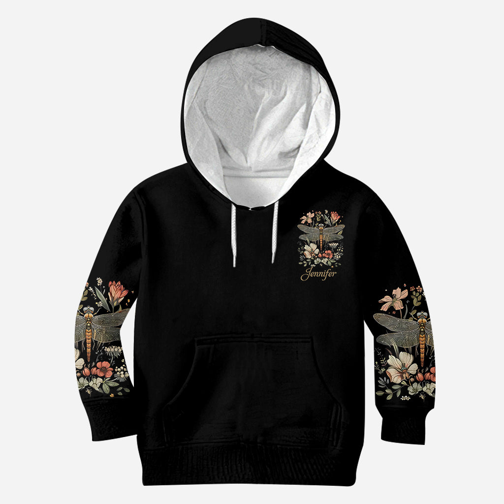 Dragonfly & Flowers - Personalized Dragonfly All Over Shirt