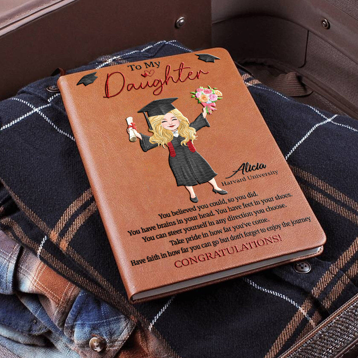 Graduation You Believed You Could So You Did - Personalized Graduation Leather Journal